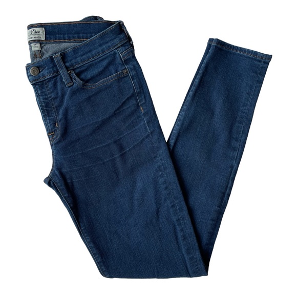 J. Crew Toothpick Skinny Jean Dark Wash Size 28T - Picture 1 of 11